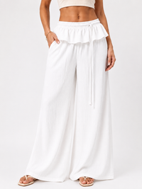 TIE WAIST LINEN PANTS