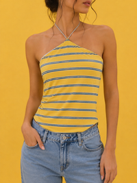 CAMI STRIPED BODYSUIT TOP