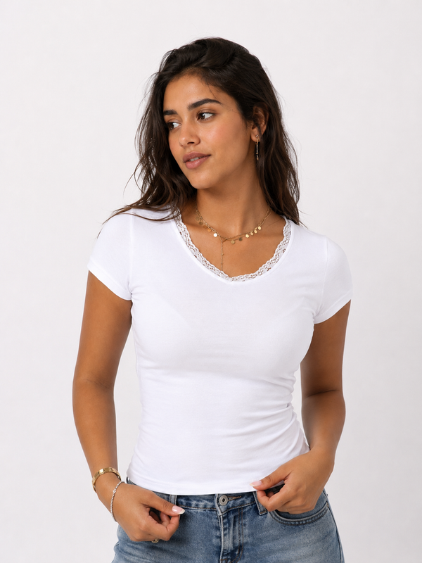 ROUND LACE TOP