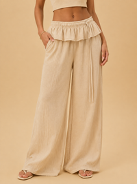 TIE WAIST LINEN PANTS