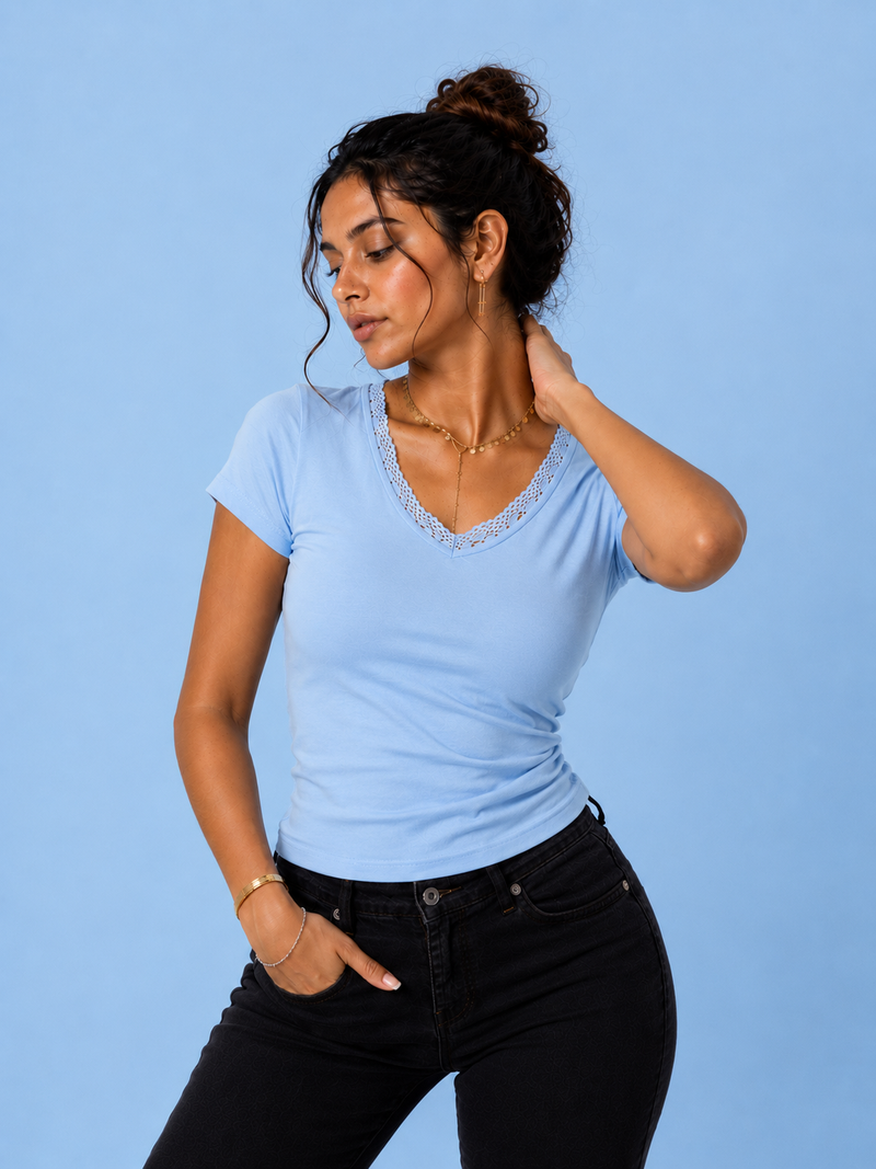 ROUND LACE TOP