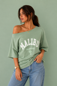 Califorina off-shoulder T-shirt