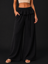 TIE WAIST LINEN PANTS