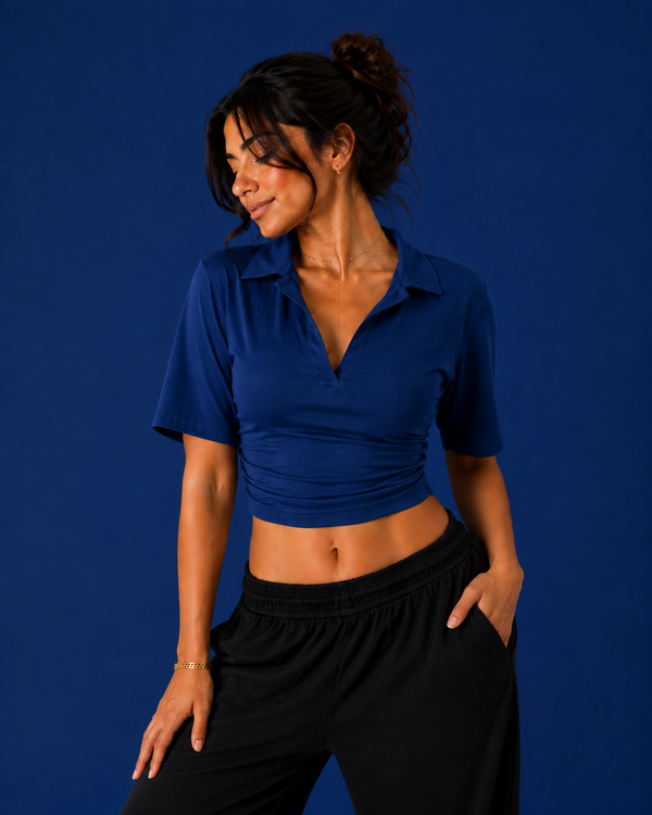 POLO V-NECK OVERSIZED SLEEVES