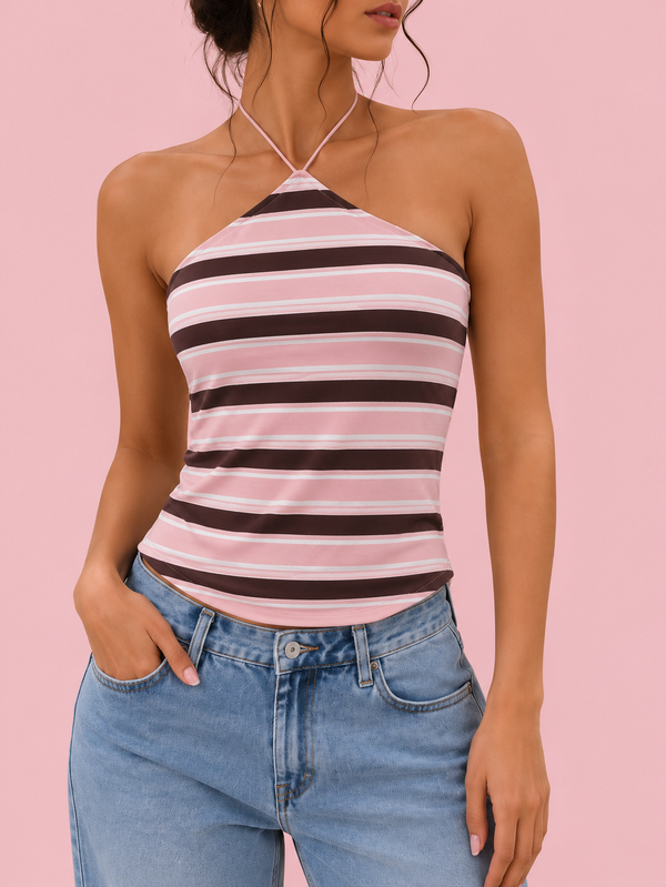 CAMI STRIPED BODYSUIT TOP
