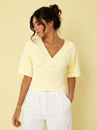 V-NECK DRAPED TOP
