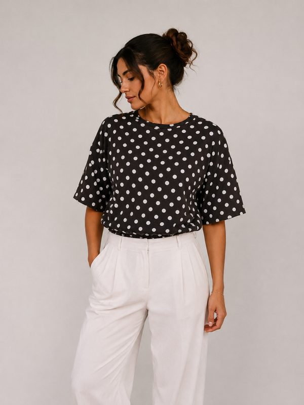 POLKADOTS OVERSIZED T-SHIRT