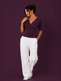 V-NECK DRAPED TOP